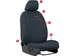 Huse pentru scaune auto Pok-Ter Trend Line din material culoare bordo