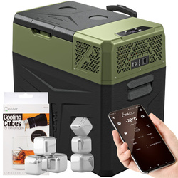 Frigider turistic cu compresor  USB bluetooth 5.0 Yolco BCX50 GREEN 47L 12V 24V 100-230V