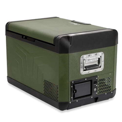 Frigider portabil de voiaj auto cu compresor Yolco GCX37 Green 37L 12V 24V + Baterie modulară Yolco