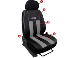 Set huse auto GT Pok-Ter din alcantara si piele ecologica, Bej