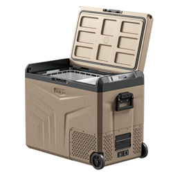 Lada frigorifica auto profesionala cu compresor Yolco TCX60 SAND 63L + baterie modulara + panou solar 200W