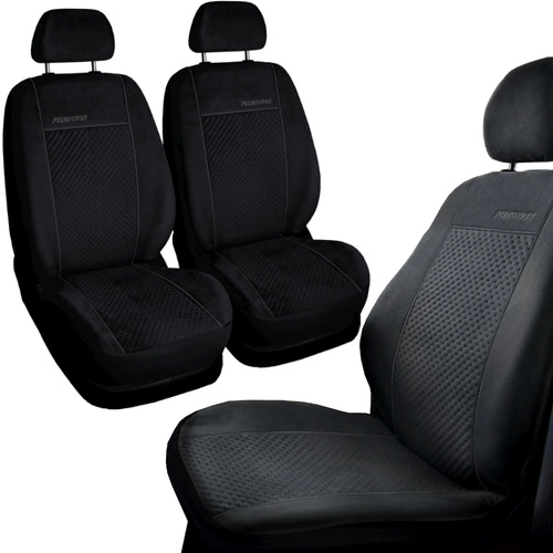 Huse pentru scaunele din fata 1+1 Auto-Dekor Prestige Alkantara Negru