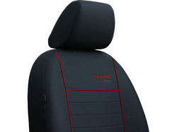 Huse pentru scaune auto Pok-Ter Trend Line din material culoare rosu