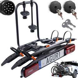 Aguri Active Bike PRO 2 Black suport biciclete pe carlig pentru transportul a 2 biciclete