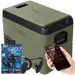Frigider portabil de voiaj auto cu compresor Yolco KX40 GREEN 34L + căști wireless impermeabile
