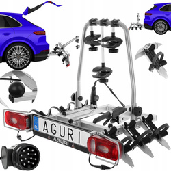 Aguri Cruiser Ultimate 3 Platforma de bagaje pentru 3 biciclete 13pini Argintiu