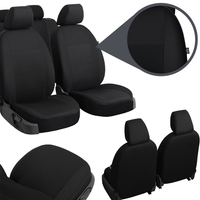 Huse pentru scaune auto Pok-Ter Drive din material, de culoare negru
