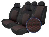 Huse pentru scaune auto Atra Comfort T12 Negru-Rosu 9 piese