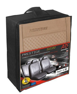 Huse pentru scaunele din fata 1+1 Auto-Dekor Prestige Alkantara Negru