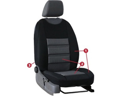 Husa matlasata pe scaunul din fata VIP ERGONOMIC MODELUL 1, culoare negru