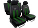 Set huse auto GT Pok-Ter din alcantara si piele ecologica, Verde