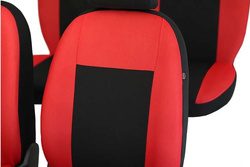 Huse pentru scaune auto Pok-Ter Drive din material, de culoare rosu