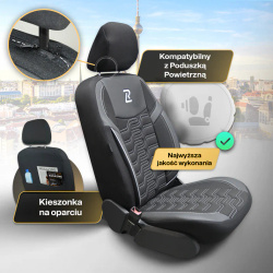 Huse auto Berlin din piele, ergonomice,  din față