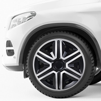  Set 4 capace jante Action doublecolor 15" negru-argintii 