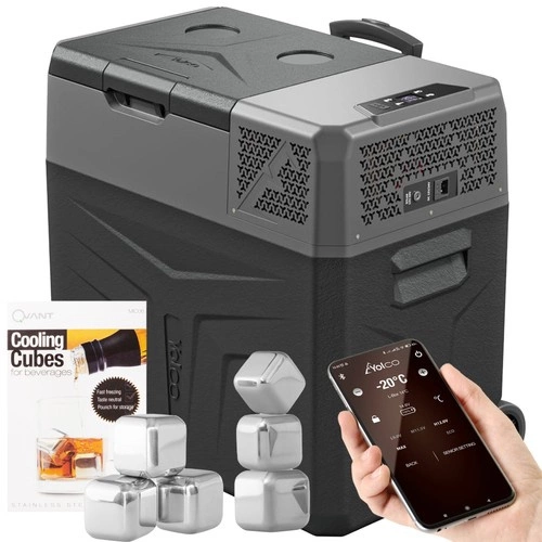 Frigider turistic cu compresor USB bluetooth 5.0 Yolco BCX50 CARBON 47L 12V 24V 100-230V + gratuit
