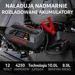 Jump Starter Lokithor JTC4250 4250A LiFePO4 Booster Auto ConnectMax Powerbank Lanterna LED