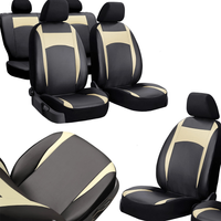 Huse pentru scaune auto Pok-Ter Design Leather Piele Bej