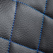 Set Huse Auto Universale din 9 Piese, Piele Ecologica, Model Perfect Line, Culoare Albastru, Compatibile cu Scaune cu Airbag
