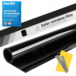 Folie geam argintiu inchis, Ultra Dark Black 1%, 0.75x3m
