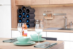 Raft de vin pentru sticle Qvant antracit 19712