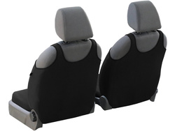 Set Huse Auto Universale din 9 Piese, Material Piquat, Culoare Negru cu Albastru, Compatibile cu Scaune cu Airbag