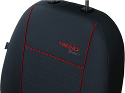 Huse pentru scaune auto Pok-Ter Trend Line din material culoare rosu