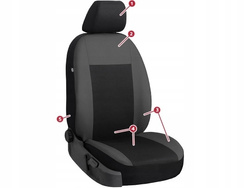 Huse pentru scaune auto Pok-Ter Drive din material, de culoare albastru