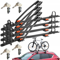 4x Suport biciclete Aguri Acuda 3 cu prindere pe bare transversale, Negru