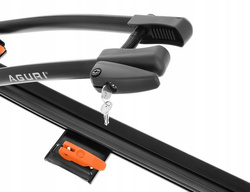 4x Suport biciclete Aguri Acuda 3 cu prindere pe bare transversale, Negru