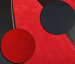 Set huse auto GT Pok-Ter din alcantara si piele ecologica, Albastru