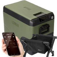 Frigider portabil de voiaj auto cu compresor Yolco KX40 Green 34L