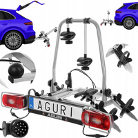 Aguri Cruiser 2 Silver suport biciclete pe carlig pentru transportul a 2 biciclete 13PIN