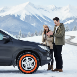  Lanturi de zapada textile AZILO Snow Sock M, Bionic Fiber, omologate, montaj rapid, cu geanta 