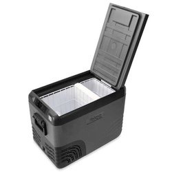 Frigider portabil de voiaj auto cu compresor Yolco KX40 Carbon 34L + căști wireless impermeabile