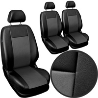 Huse universale pentru scaunele din fata 1+1 Auto-Dekor Comfort Piele Ecologica Gri