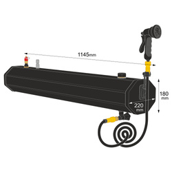 Duș de camping solar Yolco Rezervor de apă 30L WT30