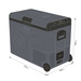 Lada frigorifica auto profesionala cu compresor Yolco TCX60 Carbon 63L 12V 24V 240V