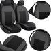 Huse pentru scaune auto Pok-Ter Drive din material, de culoare gri