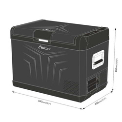 Frigider portabil de voiaj auto cu compresor Yolco GCX47 Black 47L 12V 24V 240V