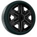  Set 4 capace jante quad bicolor 16" negru-argintii 