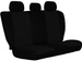  Set huse Scaune Auto Universale, Ekonomic, Negru, 9 buc 