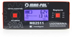 Redresor auto inteligent Mar-Pol M82511,functie regenerare/desulfatare, 10A 6V 8V 12V 14V 16V 24V
