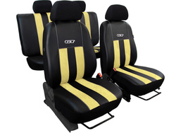 Set huse auto GT Pok-Ter din alcantara si piele ecologica, Bej
