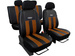 Set huse auto GT Pok-Ter din alcantara si piele ecologica, Maro
