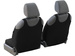 Set Huse Auto Universale din 9 Piese, Material Piquat, Culoare Negru cu Albastru, Compatibile cu Scaune cu Airbag