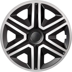  Set 4 capace jante Action doublecolor 15" negru-argintii 
