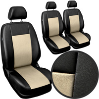 Huse universale pentru scaunele din fata 1+1 Auto-Dekor Comfort Piele Ecologica Bej
