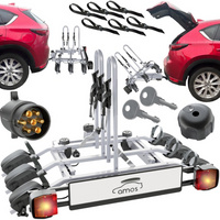 Suport de biciclete Amos TYTAN 3, pentru 3 biciclete, Negru/Argintiu 