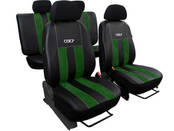 Set huse auto GT Pok-Ter din alcantara si piele ecologica, Verde