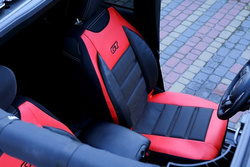 Saltea lombară husă pentru scaun auto Pok-Ter GT Ergonomic rosu